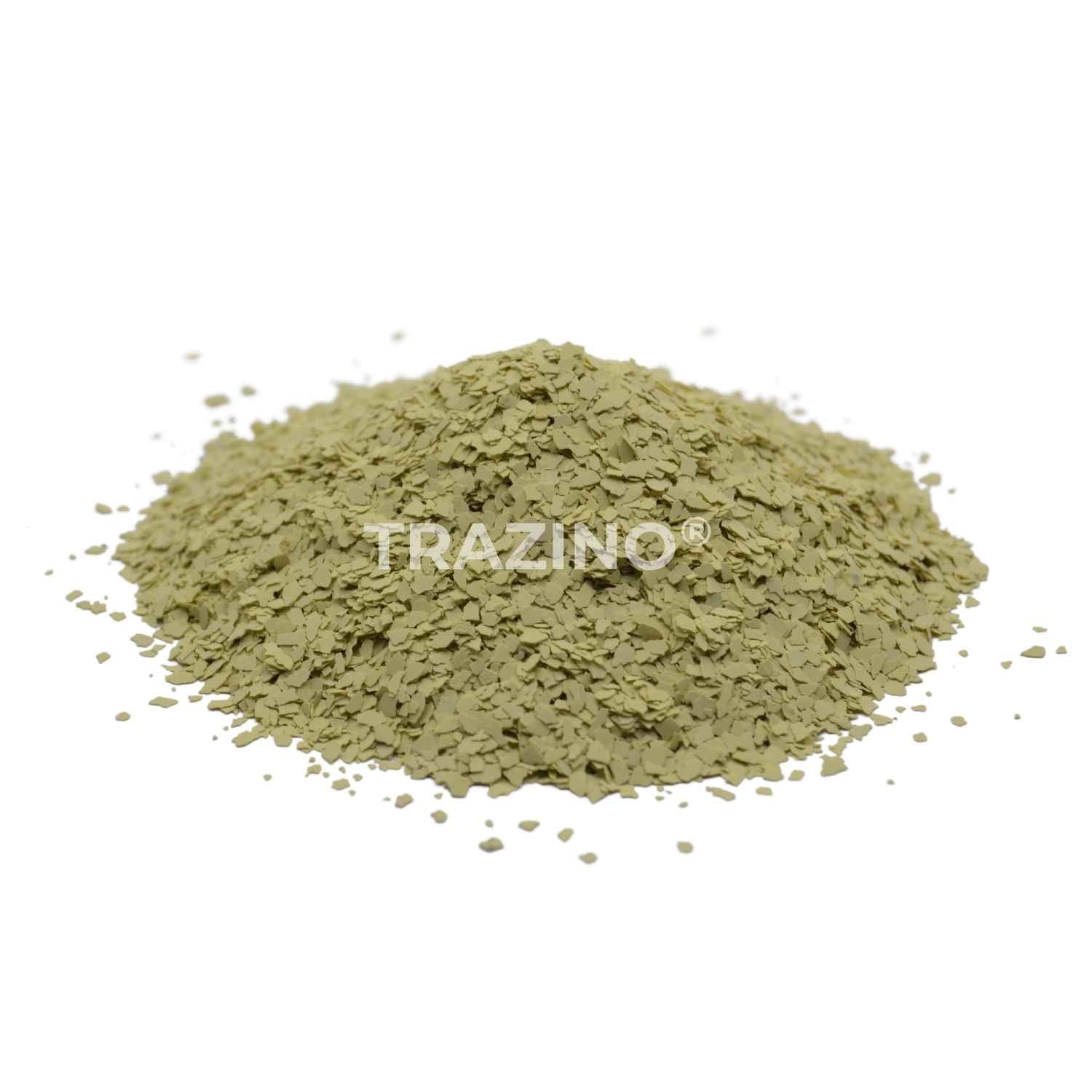 Trazino® Farbchips in Bananengrün zum Einstreuen für Beschichtungen Trazino® Farbchips in Bananengrün zum Einstreuen für Beschichtungen